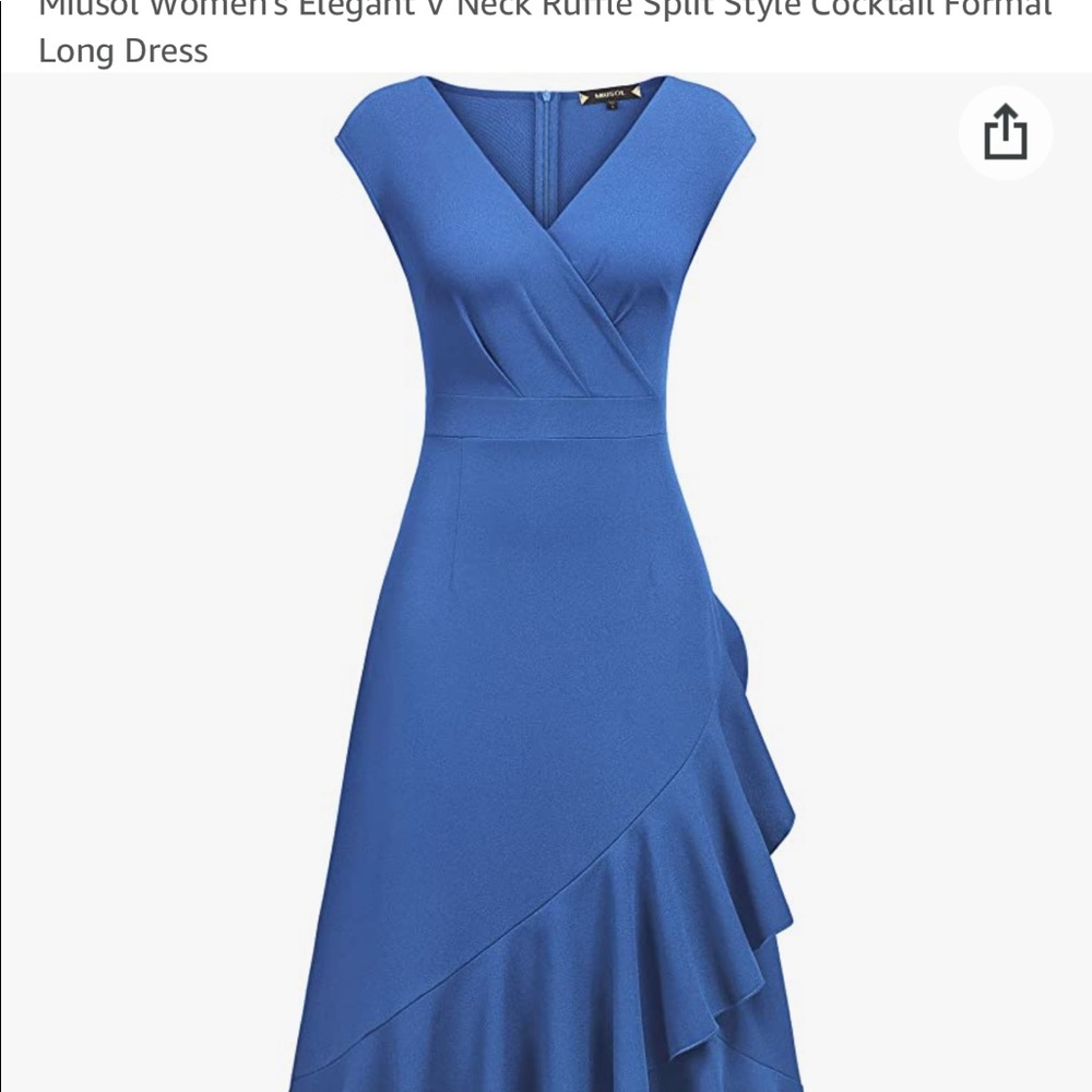 Cocktail dress, blue, XL, true to size